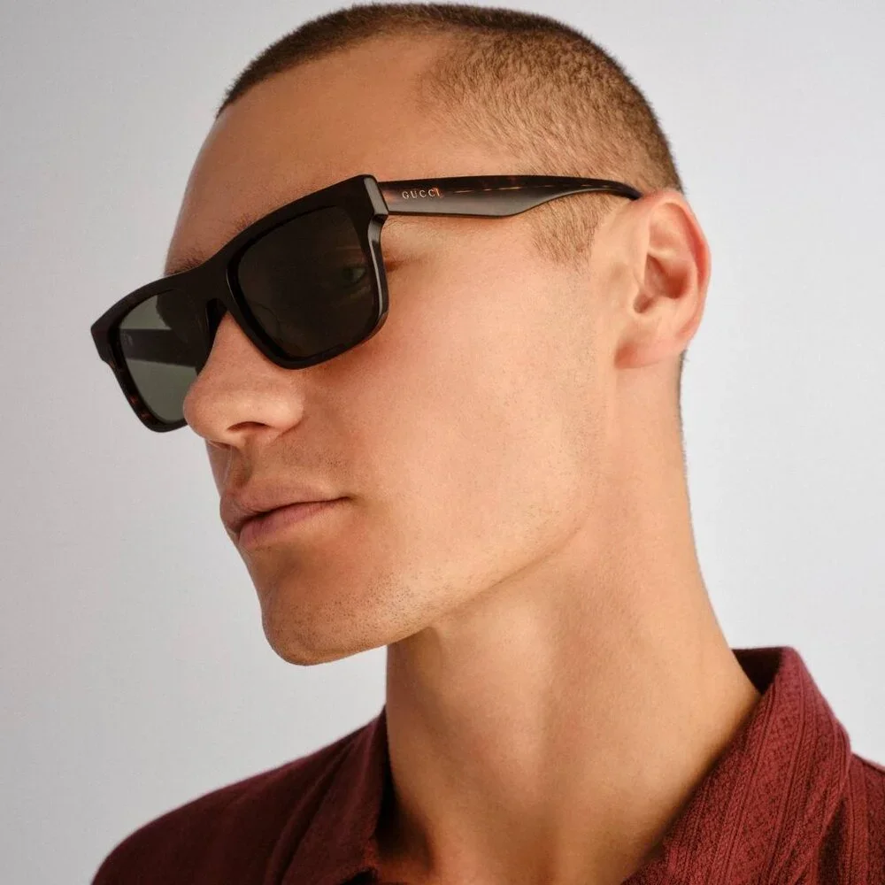 Gucci GG1618SA 003 Sunglasses Black/Grey Square Frame